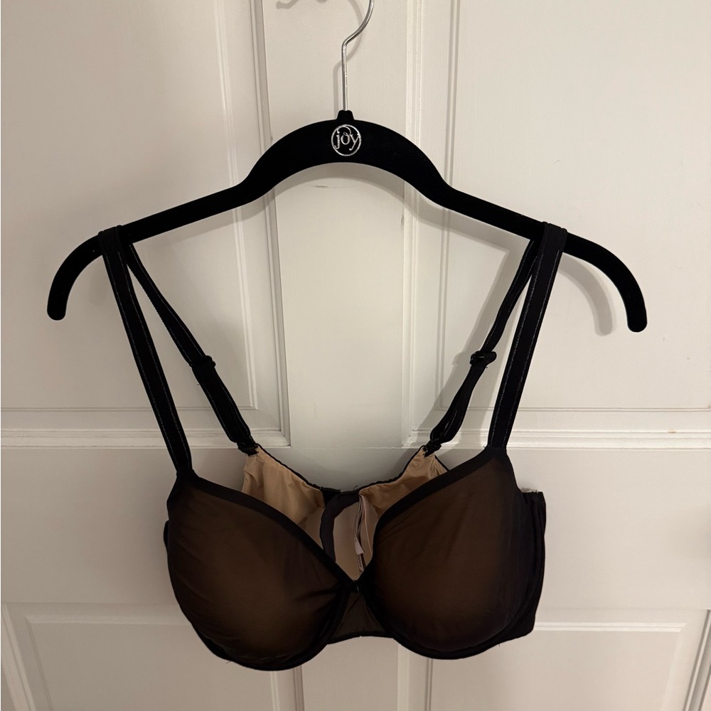 Victoria's Secret Black and Cream Underwire Bra
